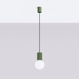 Sollux Lighting Halo lampa wisząca 1x8 W biała-zielona SL.1724