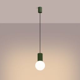 Sollux Lighting Halo lampa wisząca 1x8 W biała-zielona SL.1724