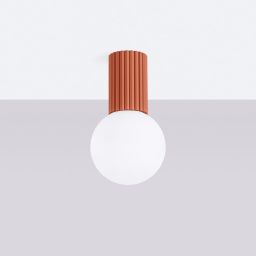 Sollux Lighting Halo lampa podsufitowa 1x8 W biała-czerwona SL.1728