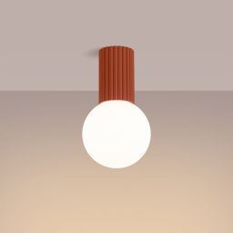 Sollux Lighting Halo lampa podsufitowa 1x8 W biała-czerwona SL.1728