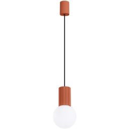 Sollux Lighting Halo lampa wisząca 1x8 W biała-czerwona SL.1729