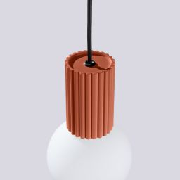 Sollux Lighting Halo lampa wisząca 1x8 W biała-czerwona SL.1729