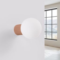 Sollux Lighting Halo kinkiet 1x8 W biały/mocca SL.1732