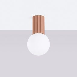 Sollux Lighting Halo lampa podsufitowa 1x8 W biała-mocca SL.1733