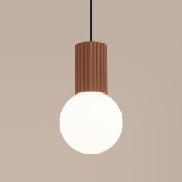 Sollux Lighting Halo lampa wisząca 1x8 W biała-mocca SL.1734