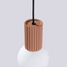 Sollux Lighting Halo lampa wisząca 1x8 W biała-mocca SL.1734