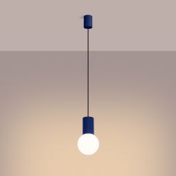 Sollux Lighting Halo lampa wisząca 1x8 W biała-ultramaryna SL.1739