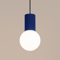 Sollux Lighting Halo lampa wisząca 1x8 W biała-ultramaryna SL.1739