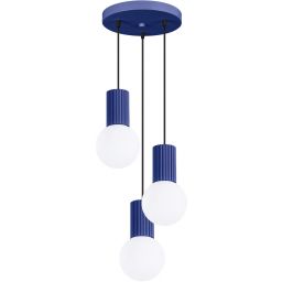 Sollux Lighting Halo lampa wisząca 3x8 W biała-ultramaryna SL.1740