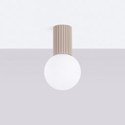 Sollux Lighting Halo lampa podsufitowa 1x8 W biała-taupe SL.1743