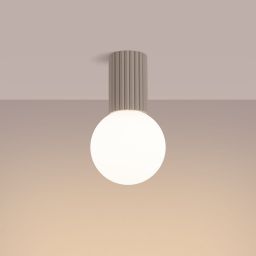 Sollux Lighting Halo lampa podsufitowa 1x8 W biała-taupe SL.1743