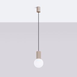 Sollux Lighting Halo lampa wisząca 1x8 W biała-taupe SL.1744