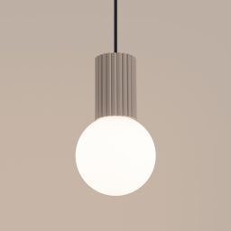 Sollux Lighting Halo lampa wisząca 1x8 W biała-taupe SL.1744