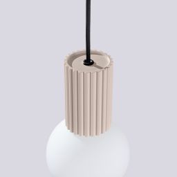Sollux Lighting Halo lampa wisząca 1x8 W biała-taupe SL.1744