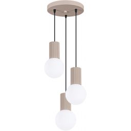Sollux Lighting Halo lampa wisząca 3x8 W biała/taupe SL.1745
