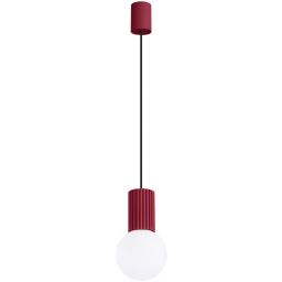 Sollux Lighting Halo lampa wisząca 1x8 W biała-burgund SL.1749