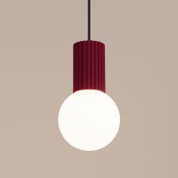 Sollux Lighting Halo lampa wisząca 1x8 W biała-burgund SL.1749