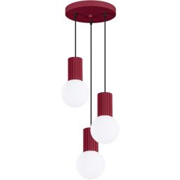 Sollux Lighting Halo lampa wisząca 3x8 W biała-burgund SL.1750