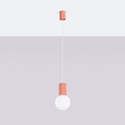 Sollux Lighting Halo lampa wisząca 1x8 W biały/brzoskwiniowy SL.1754