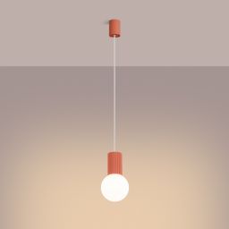 Sollux Lighting Halo lampa wisząca 1x8 W biały/brzoskwiniowy SL.1754