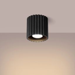 Sollux Lighting Aura lampa podsufitowa 1x10 W czarna SL.1787