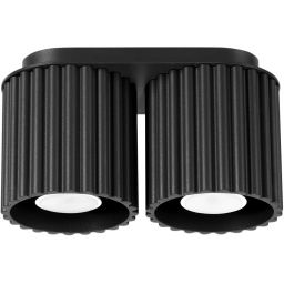 Sollux Lighting Aura lampa podsufitowa 2x10 W czarna SL.1785