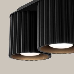Sollux Lighting Aura lampa podsufitowa 2x10 W czarna SL.1785