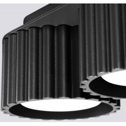 Sollux Lighting Aura lampa podsufitowa 2x10 W czarna SL.1788