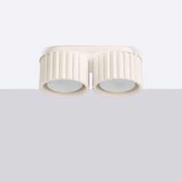 Sollux Lighting Aura lampa podsufitowa 2x10 W beżowa SL.1793