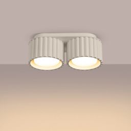 Sollux Lighting Aura lampa podsufitowa 2x10 W beżowa SL.1793