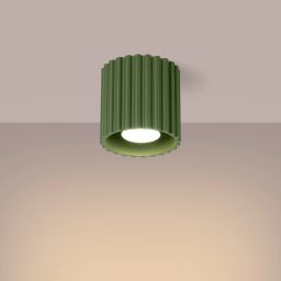 Sollux Lighting Aura lampa podsufitowa 1x10 W zielona oliwkowa SL.1794