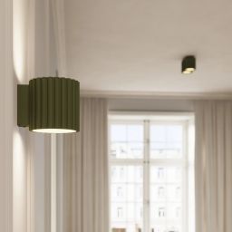 Sollux Lighting Aura lampa podsufitowa 2x10 W zielona oliwkowa SL.1795