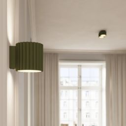 Sollux Lighting Aura lampa podsufitowa 1x10 W zielona oliwkowa SL.1797