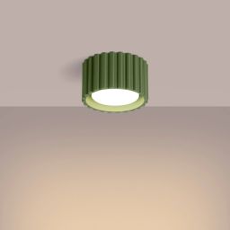 Sollux Lighting Aura lampa podsufitowa 1x10 W zielona oliwkowa SL.1797