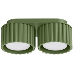 Sollux Lighting Aura lampa podsufitowa 2x10 W zielona oliwkowa SL.1798