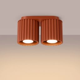 Sollux Lighting Aura lampa podsufitowa 2x10 W ochra czerwona SL.1800