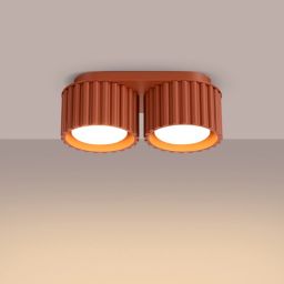 Sollux Lighting Aura lampa podsufitowa 2x10 W ochra czerwona SL.1803