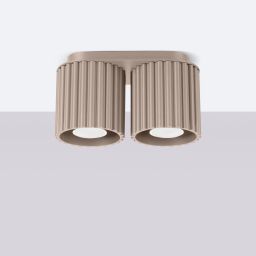 Sollux Lighting Aura lampa podsufitowa 2x10 W taupe SL.1815