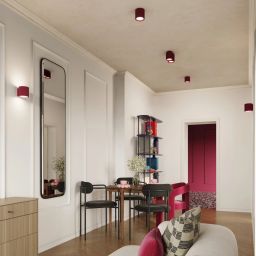Sollux Lighting Aura lampa podsufitowa 1x10 W burgund SL.1819