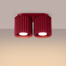 Sollux Lighting Aura lampa podsufitowa 2x10 W burgund SL.1820