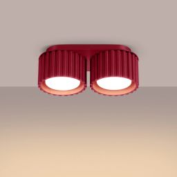 Sollux Lighting Aura lampa podsufitowa 2x10 W burgund SL.1823