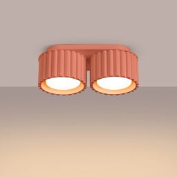 Sollux Lighting Aura lampa podsufitowa 2x10 W brzoskwiniowa SL.1828