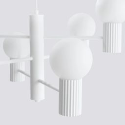 Sollux Lighting Halo lampa wisząca 6x8 W biała SL.1829