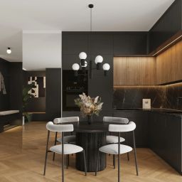 Sollux Lighting Halo lampa wisząca 6x8 W czarna SL.1830