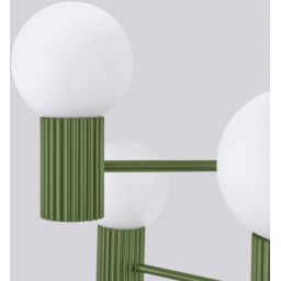 Sollux Lighting Halo lampa wisząca 6x8 W zielona oliwkowa SL.1832