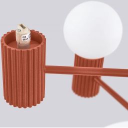 Sollux Lighting Halo lampa wisząca 6x8 W ochra czerwona SL.1833