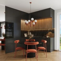 Sollux Lighting Halo lampa wisząca 6x8 W ochra czerwona SL.1833