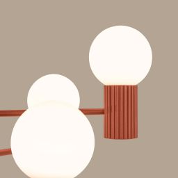 Sollux Lighting Halo lampa wisząca 6x8 W ochra czerwona SL.1833