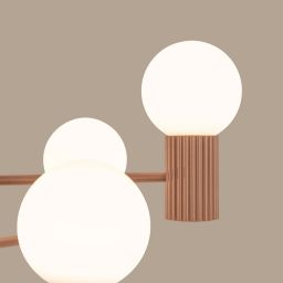 Sollux Lighting Halo lampa wisząca 6x8 W mocca SL.1834