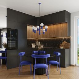 Sollux Lighting Halo lampa wisząca 6x8 W ultramaryna SL.1835